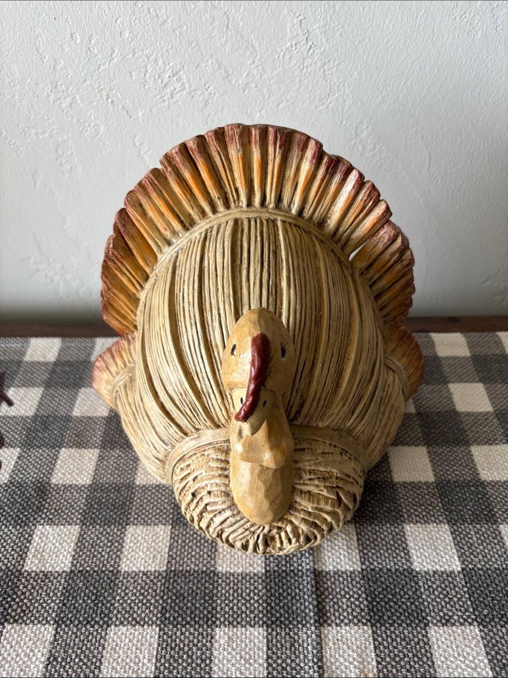 Cream and Brown Ceramic Turkey Serving Bowl - Home Dining